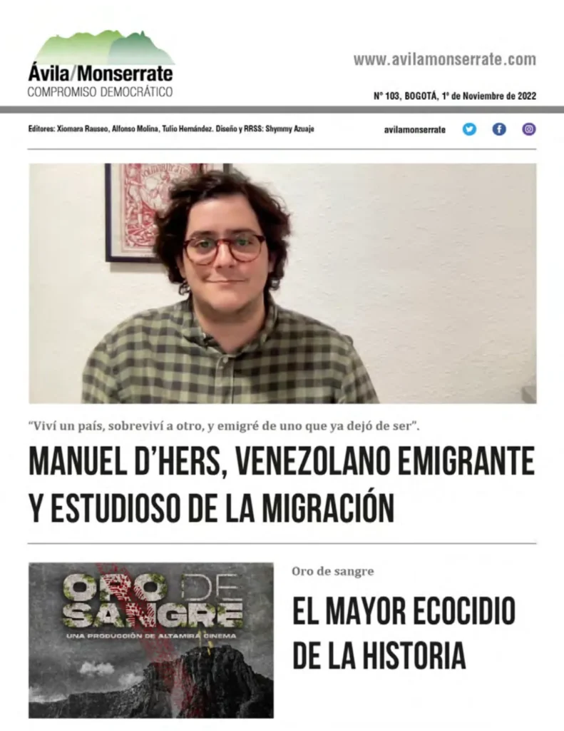 Manuel D’Hers, venezolano emigrante y estudioso de la migración
